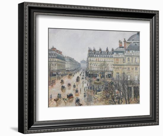 Place Du Théâtre Français, Paris: Rain, 1898-Camille Pissarro-Framed Giclee Print