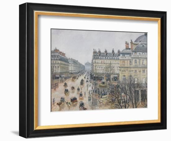 Place Du Théâtre Français, Paris: Rain, 1898-Camille Pissarro-Framed Giclee Print