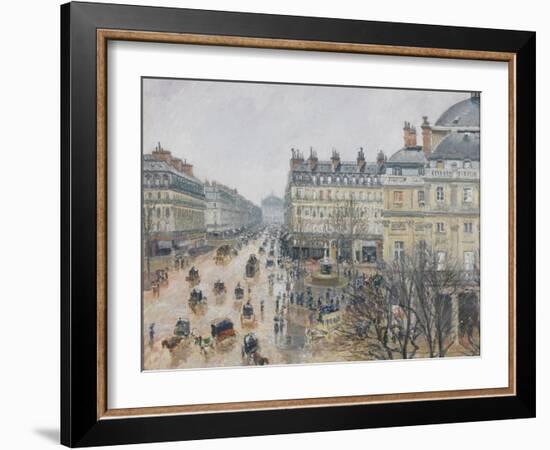 Place Du Théâtre Français, Paris: Rain, 1898-Camille Pissarro-Framed Giclee Print