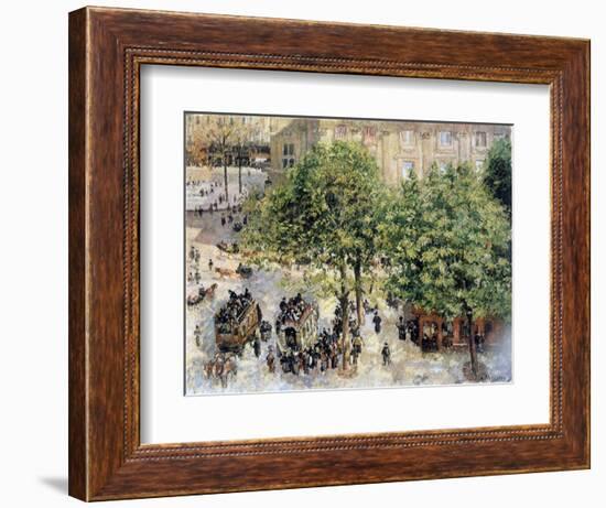 Place Du Theatre-Francais, Spring, 1898-Camille Pissarro-Framed Giclee Print