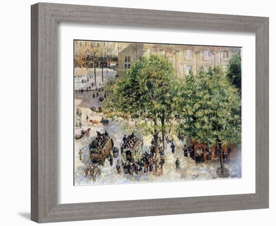 Place Du Theatre-Francais, Spring, 1898-Camille Pissarro-Framed Giclee Print