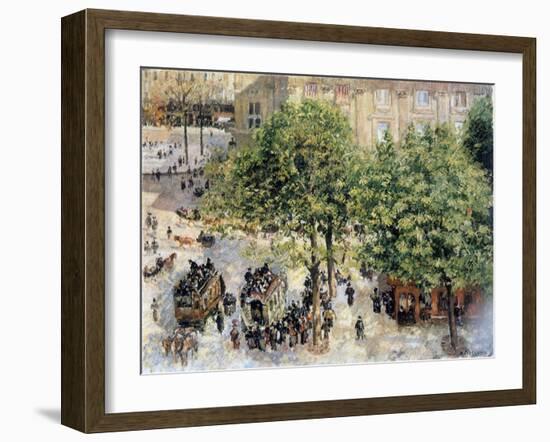 Place Du Theatre-Francais, Spring, 1898-Camille Pissarro-Framed Giclee Print