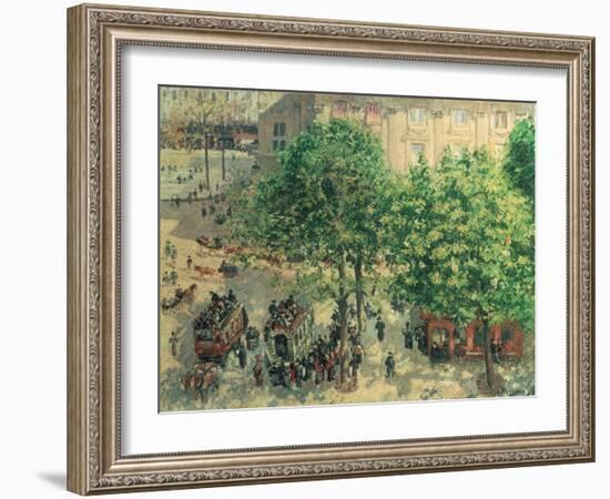 Place Du Theatre, Paris, 1898-Camille Pissarro-Framed Giclee Print