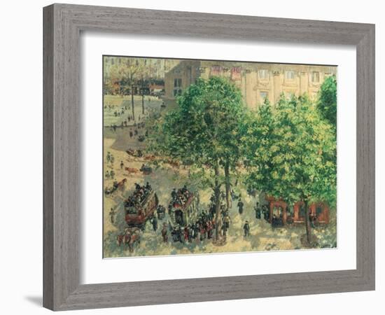 Place Du Theatre, Paris, 1898-Camille Pissarro-Framed Giclee Print