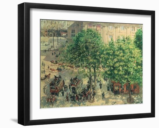 Place Du Theatre, Paris, 1898-Camille Pissarro-Framed Giclee Print