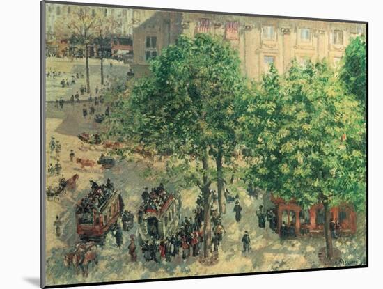 Place Du Theatre, Paris, 1898-Camille Pissarro-Mounted Giclee Print