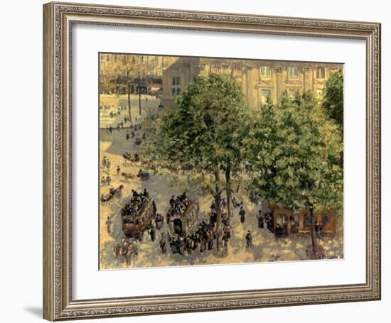 Place Due Theatre Francais, 1898-Camille Pissarro-Framed Art Print