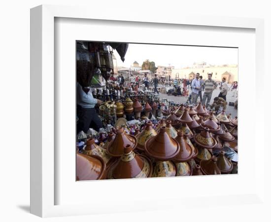 Place El Hedim and Tagine Pots, Meknes, Morocco, North Africa, Africa-Ethel Davies-Framed Photographic Print