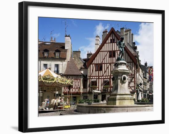 Place Francois Rude Bareuzai, Dijon, Bourgogne (Burgundy), France-Peter Scholey-Framed Photographic Print
