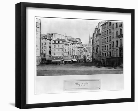 Place Maubert from the Marche Des Carmes, Paris 1858-78-Charles Marville-Framed Giclee Print