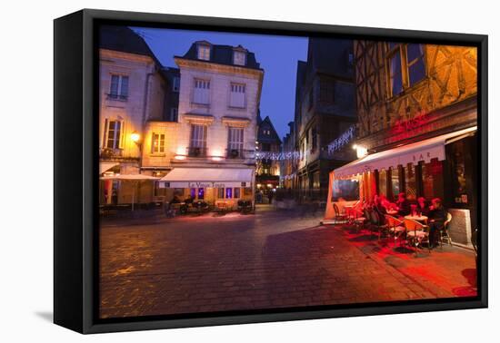 Place Plumereau in Vieux Tours on a Late December Evening, Tours, Indre-Et-Loire, France, Europe-Julian Elliott-Framed Premier Image Canvas