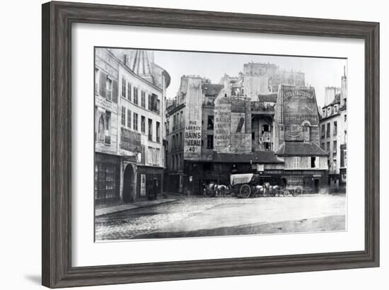 Place Saint-Andre-Des-Arts, Paris, 1858-78-Charles Marville-Framed Giclee Print