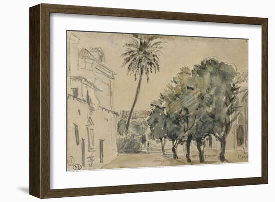 Place San Lorenzo à Séville-Eugene Delacroix-Framed Giclee Print