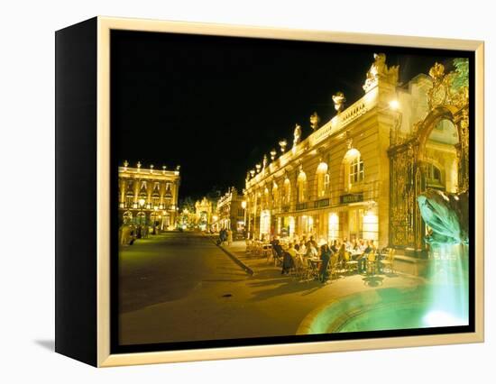 Place Stanislas at Night, Nancy, Meurthe-Et-Moselle, Lorraine, France-Bruno Barbier-Framed Premier Image Canvas