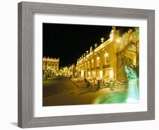 Place Stanislas at Night, Nancy, Meurthe-Et-Moselle, Lorraine, France-Bruno Barbier-Framed Photographic Print
