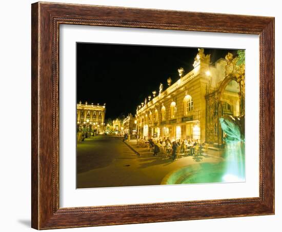 Place Stanislas at Night, Nancy, Meurthe-Et-Moselle, Lorraine, France-Bruno Barbier-Framed Photographic Print