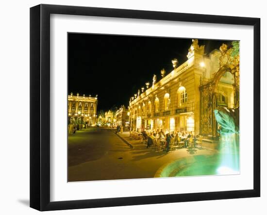 Place Stanislas at Night, Nancy, Meurthe-Et-Moselle, Lorraine, France-Bruno Barbier-Framed Photographic Print