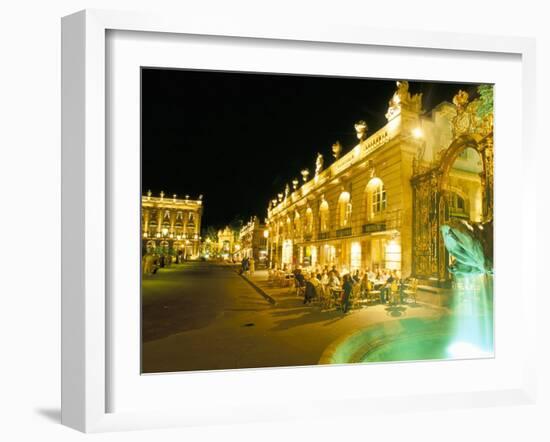 Place Stanislas at Night, Nancy, Meurthe-Et-Moselle, Lorraine, France-Bruno Barbier-Framed Photographic Print