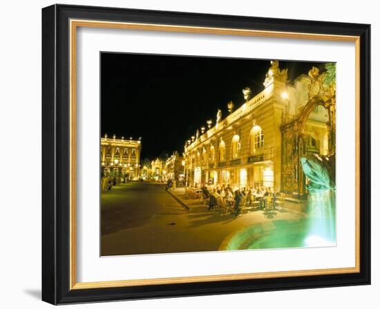 Place Stanislas at Night, Nancy, Meurthe-Et-Moselle, Lorraine, France-Bruno Barbier-Framed Photographic Print