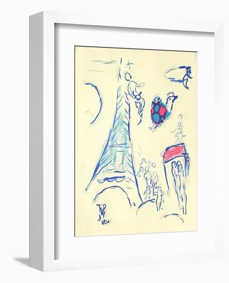 Plafond de l'Opéra: Lange de Mozart-Marc Chagall-Framed Premium Edition