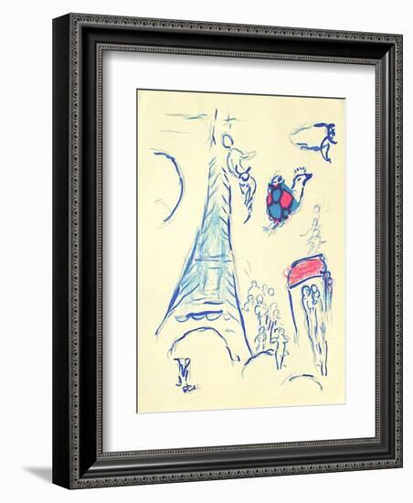 Plafond de l'Opéra: Lange de Mozart-Marc Chagall-Framed Premium Edition