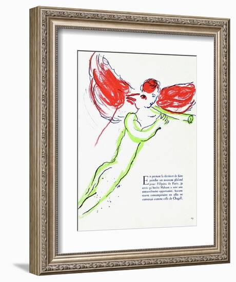 Plafond de l'Opéra: Lange Rouge-Marc Chagall-Framed Collectable Print