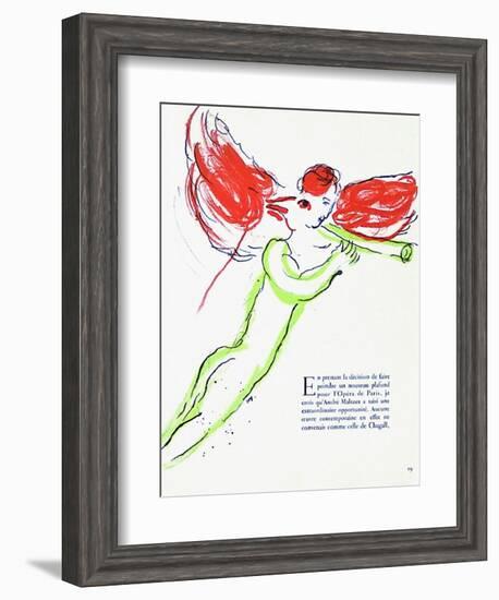 Plafond de l'Opéra: Lange Rouge-Marc Chagall-Framed Collectable Print