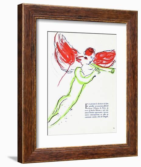 Plafond de l'Opéra: Lange Rouge-Marc Chagall-Framed Collectable Print