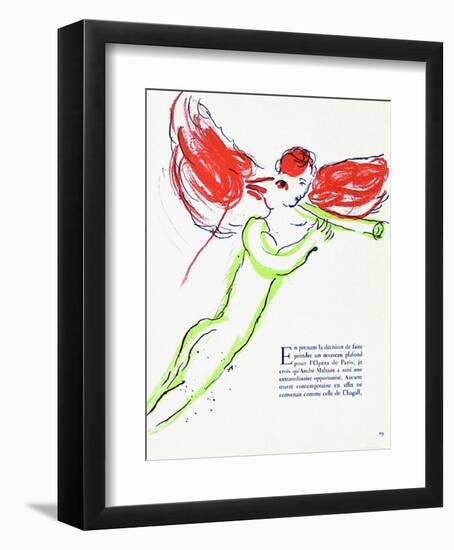 Plafond de l'Opéra: Lange Rouge-Marc Chagall-Framed Collectable Print