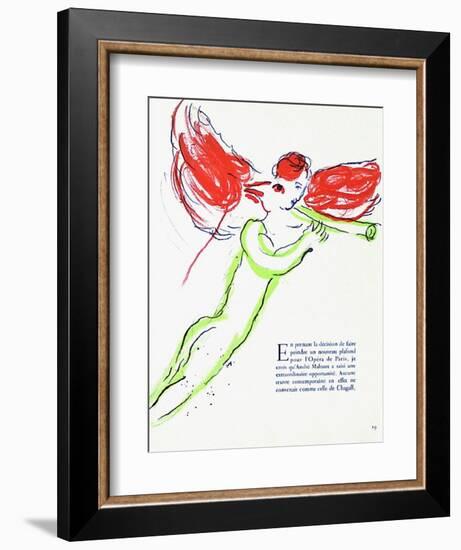 Plafond de l'Opéra: Lange Rouge-Marc Chagall-Framed Collectable Print