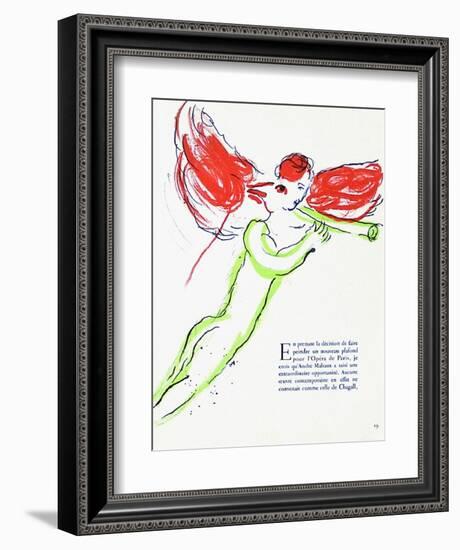 Plafond de l'Opéra: Lange Rouge-Marc Chagall-Framed Collectable Print