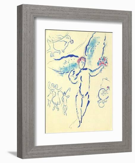 Plafond de l'Opéra: Loiseau de Feu-Marc Chagall-Framed Collectable Print