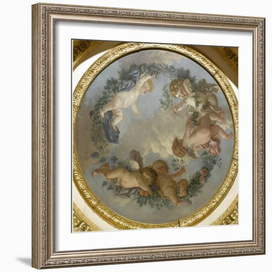 Plafond de la salle du Conseil à Fontainebleau-Jean-Jacques Lagrenée-Framed Giclee Print