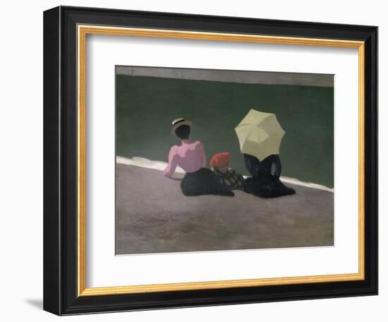 Plage a Etretat (Sur la Plage)-F?lix Vallotton-Framed Giclee Print