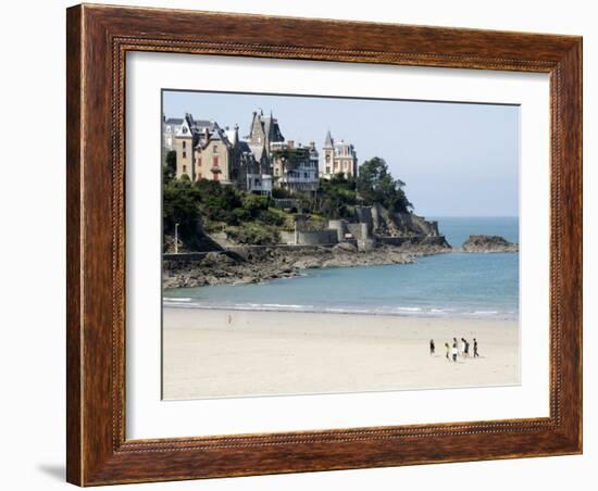 Plage De L'Ecluse and Typical Villas, Dinard, Brittany, France, Europe-Thouvenin Guy-Framed Photographic Print