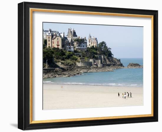 Plage De L'Ecluse and Typical Villas, Dinard, Brittany, France, Europe-Thouvenin Guy-Framed Photographic Print