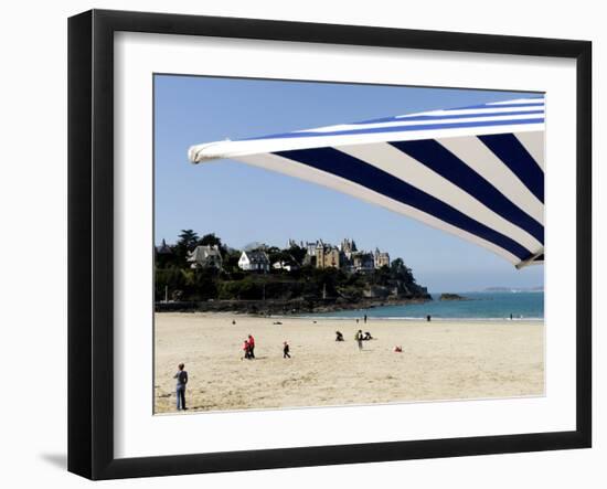 Plage De L'Ecluse and Typical Villas, Dinard, Brittany, France, Europe-Thouvenin Guy-Framed Photographic Print