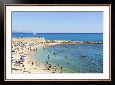  Canvas La Cote D` Azur Travel Tourism Beach Ocean Sea