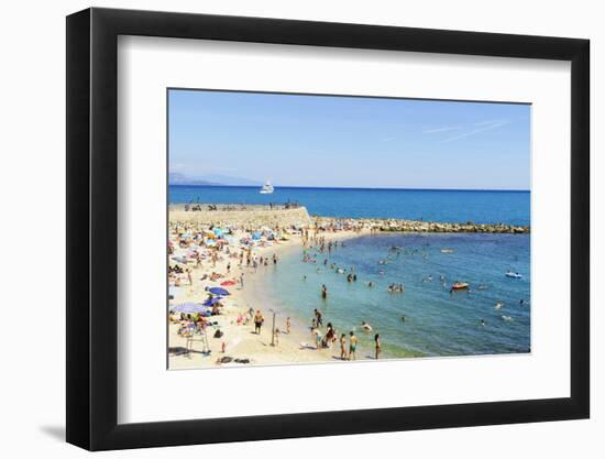 Plage de la Gravette, Antibes, Alpes Maritimes, Cote d'Azur, Provence, France, Mediterranean, Europ-Fraser Hall-Framed Photographic Print