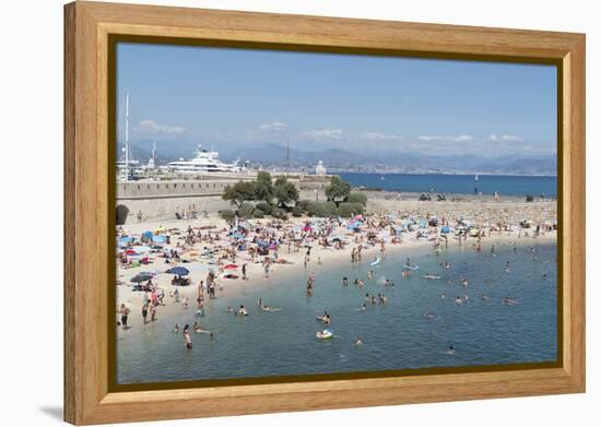 Plage de la Gravette, Antibes, Alpes-Maritimes, Cote d'Azur, Provence, French Riviera, France, Medi-Fraser Hall-Framed Premier Image Canvas