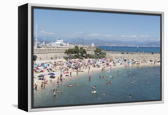 Plage de la Gravette, Antibes, Alpes-Maritimes, Cote d'Azur, Provence, French Riviera, France, Medi-Fraser Hall-Framed Premier Image Canvas