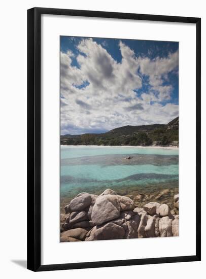 Plage De Palombaggia Beach, Porto Vecchio, Corsica, France-Walter Bibikow-Framed Photographic Print