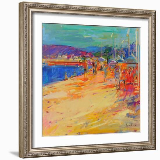 Plage De Pampelonne, 2021 (Oil on Canvas)-Peter Graham-Framed Giclee Print