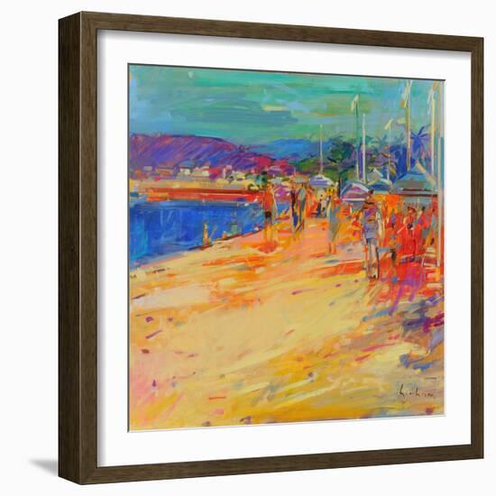 Plage De Pampelonne, 2021 (Oil on Canvas)-Peter Graham-Framed Giclee Print