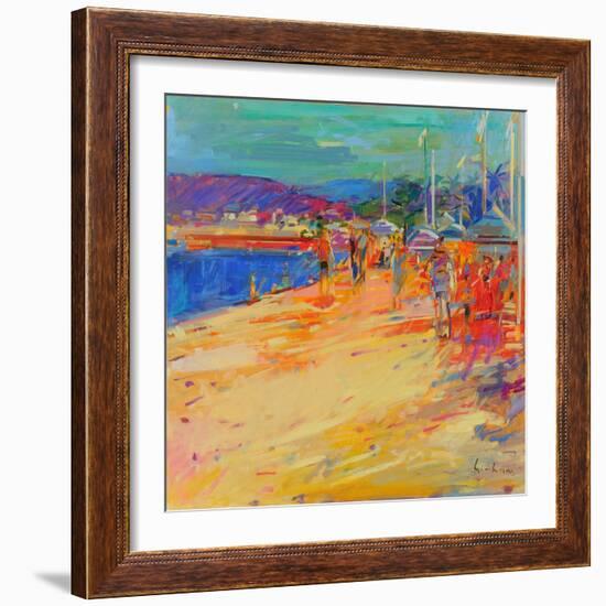 Plage De Pampelonne, 2021 (Oil on Canvas)-Peter Graham-Framed Giclee Print