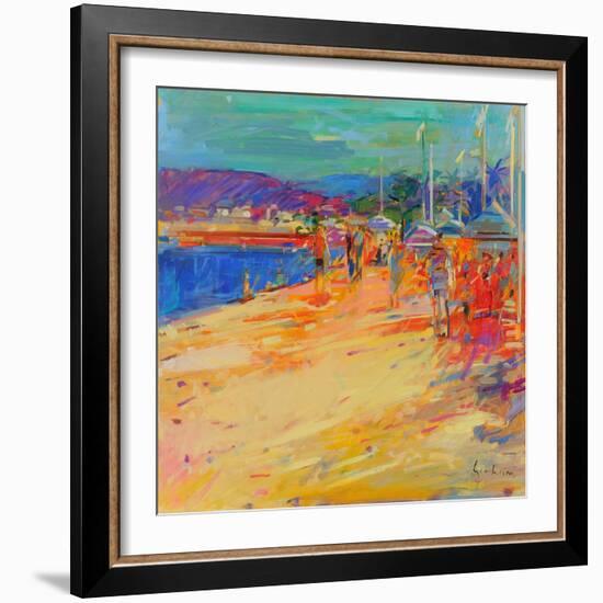 Plage De Pampelonne, 2021 (Oil on Canvas)-Peter Graham-Framed Giclee Print