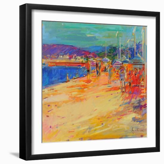 Plage De Pampelonne, 2021 (Oil on Canvas)-Peter Graham-Framed Giclee Print