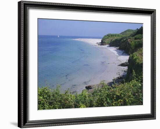 Plage Des Grands Sables Beach, Groix Island, Brittany, France, Europe-Guy Thouvenin-Framed Photographic Print