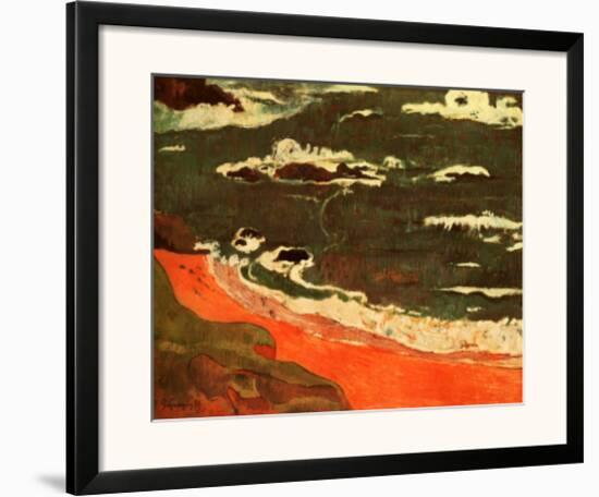 Plage du Pouldu-Paul Gauguin-Framed Art Print