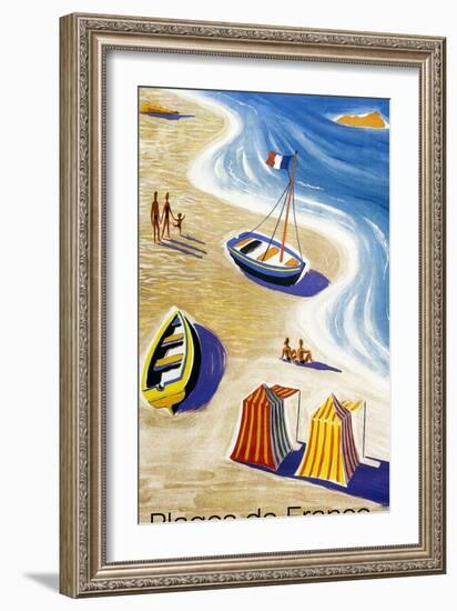 Plages De France-null-Framed Giclee Print